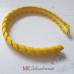 Woven Ribbon Alice Band - Yellow