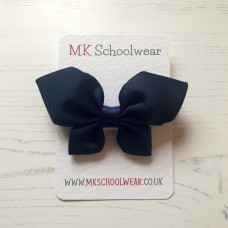 Large Butterfly Bow Bobble - Navy